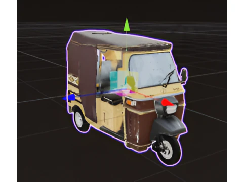 Pakistani Style Auto Rickshaw 3D Model
