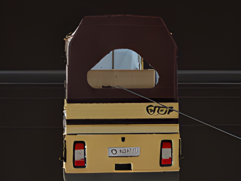 Pakistani Style Auto Rickshaw 3D Model