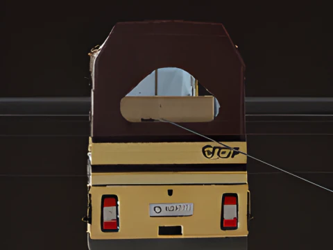 Pakistani Style Auto Rickshaw 3D Model