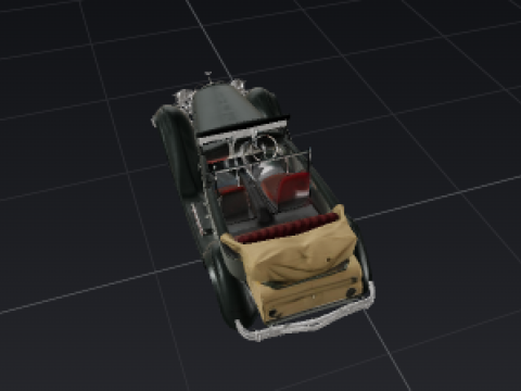5 in 1 Classic Cars Collection - Game Ready s Modello 3D