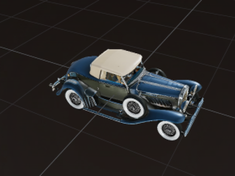 5 in 1 Classic Cars Collection - Game Ready s Modello 3D
