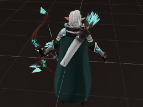 Stylized Fantasy Elf Archer Game Ready PBR Character 3D 模型