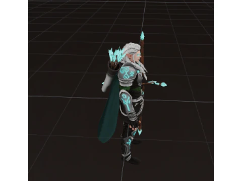 Stylized Fantasy Elf Archer Game Ready PBR Character 3D Model