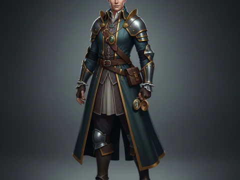 史诗奇幻角色二人组装甲英雄和食人魔铁匠 3D 模型