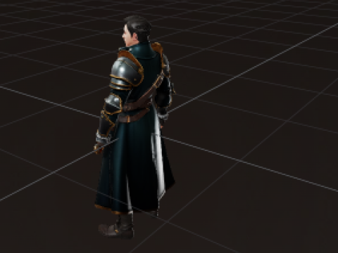 Epic Fantasy Character Duo Armored Hero and Ogre Blacksmith 3Dモデル