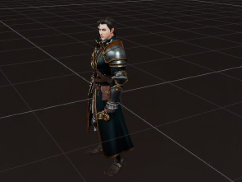 Epic Fantasy Character Duo Armored Hero and Ogre Blacksmith 3Dモデル