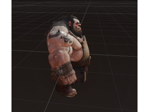 Epic Fantasy Character Duo Armored Hero and Ogre Blacksmith 3Dモデル