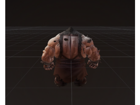 Epic Fantasy Character Duo Armored Hero and Ogre Blacksmith 3Dモデル