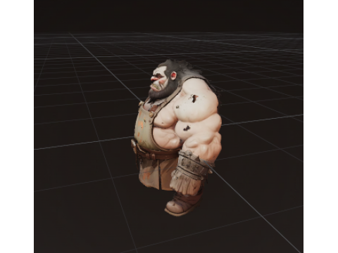 Epic Fantasy Character Duo Armored Hero and Ogre Blacksmith 3Dモデル