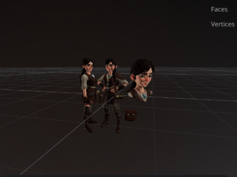 High-Quality Stylized Female Adventurer Character Modelo 3D