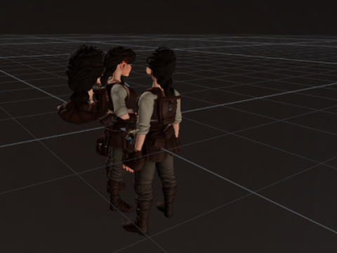 High-Quality Stylized Female Adventurer Character Modelo 3D