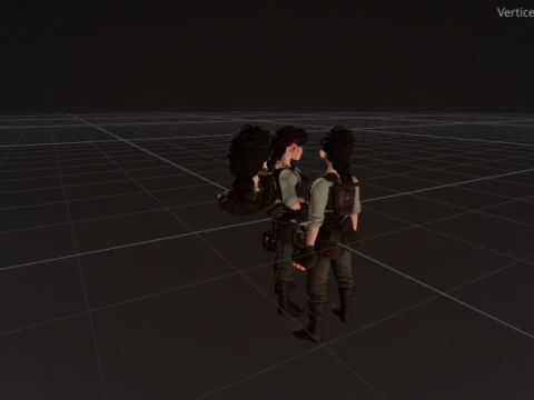 Personaje femenino aventurero estilizado de alta calidad Modelo 3D