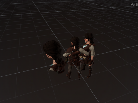 High-Quality Stylized Female Adventurer Character Modelo 3D