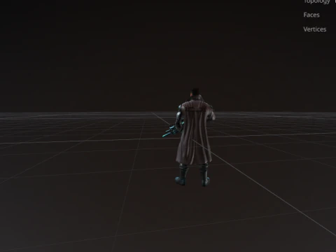 Cyberpunk Mercenary GameReady 3D-SciFi-Charaktermodell 3D Modell