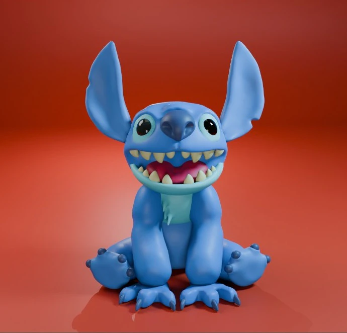 Stitch 3D Print Model .c4d .max .obj .3ds .fbx .stl .blend 