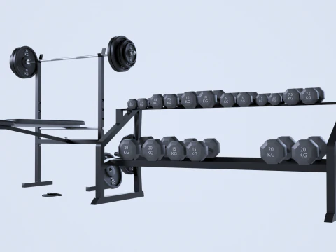 Gym Props 3D Asset Pack 3D Model