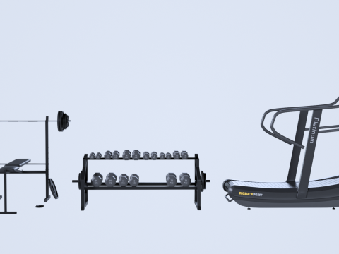 3D набір ресурсів Gym Props 3D Модель