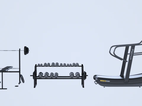 Gym Props 3D Asset Pack 3D Model