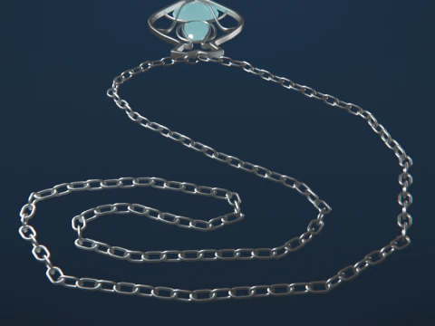 Amulet Necklace Low-poly 3D Model