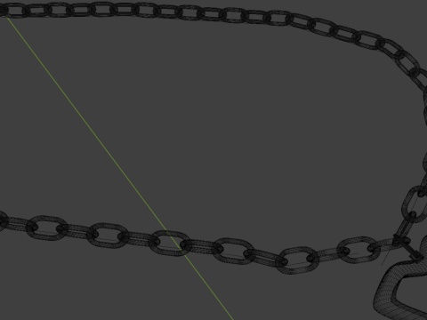 부적 목걸이 로우 폴리 3D 모델