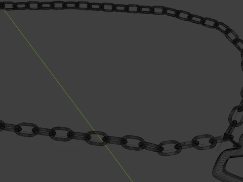 Amulet Necklace Low-poly 3D Model