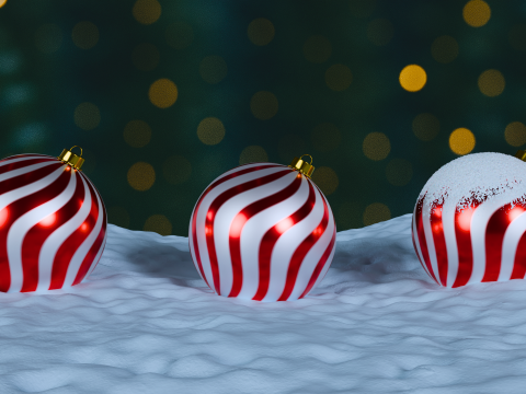 Kerstornamenten Rode BLEND STL 3D Model