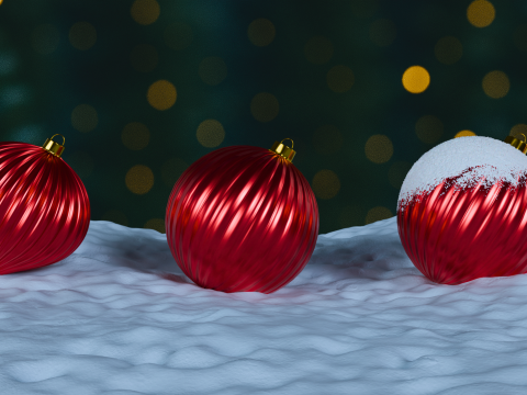 Kerstornamenten Rode BLEND STL 3D Model