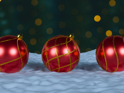 Kerstornamenten Rode BLEND STL 3D Model