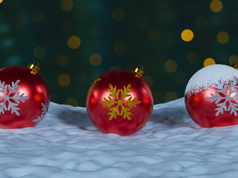 Kerstornamenten Rode BLEND STL 3D Model