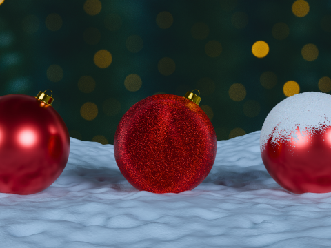 Kerstornamenten Rode BLEND STL 3D Model