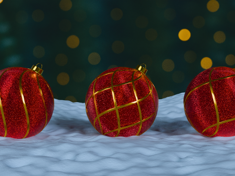 Kerstornamenten Rode BLEND STL 3D Model