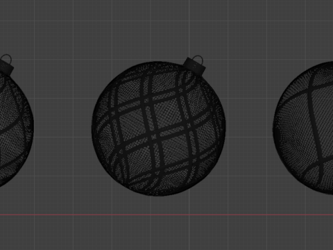 3D Різдвяні прикраси Yellow BLEND STL модель 3D Модель