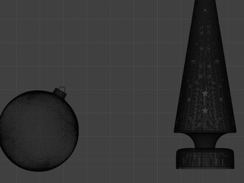 3D Різдвяні прикраси Yellow BLEND STL модель 3D Модель