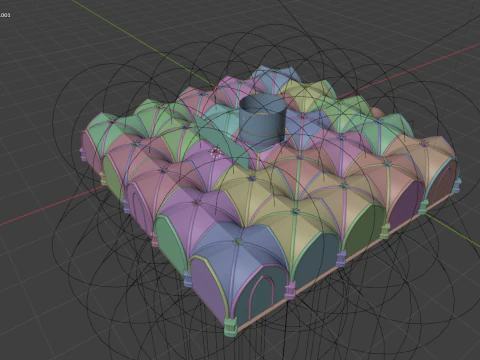 Gothic Underground Environment 3D Model