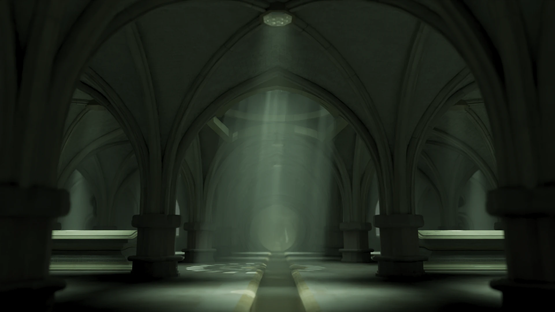 Gothic Underground Environment 3D Model .c4d .max .obj .3ds .fbx .stl .blend