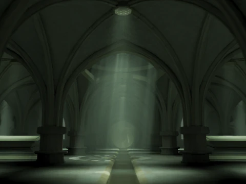 Gothic Underground Environment 3D Model