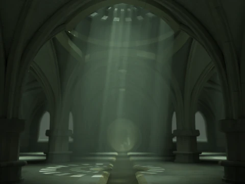 Gothic Underground Environment 3D Model