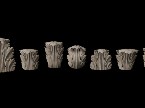 Готический модульный комплект 3D Модель