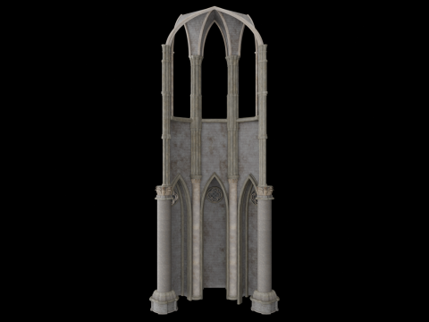 Готический модульный комплект 3D Модель