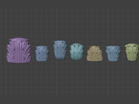 Готический модульный комплект 3D Модель