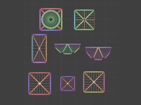 Готический модульный комплект 3D Модель