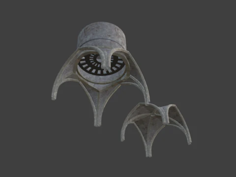 Gothic Vaulted Ceilings Light Aperture Set 3D Model