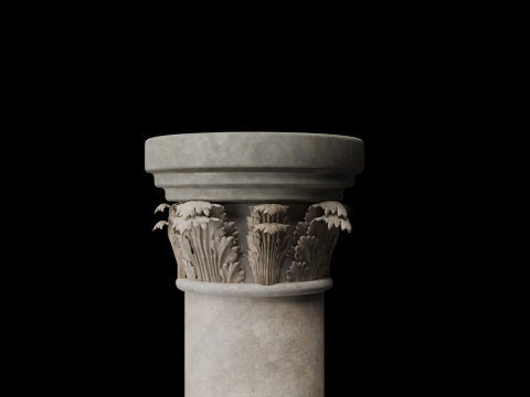 Gotik S&uuml;tun Koleksiyonu 3D Model