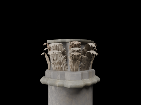 Gotik S&uuml;tun Koleksiyonu 3D Model