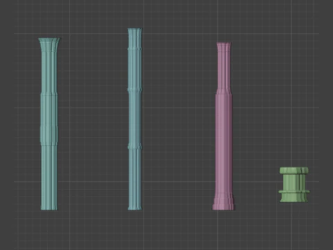 Gothic Column Collection 3D Model