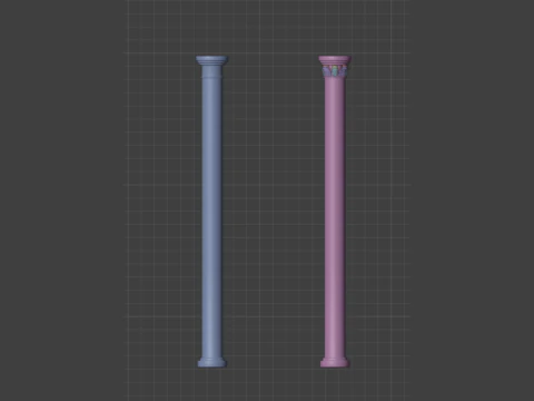 Gothic Column Collection 3D Model