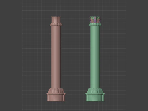 Gothic Column Collection 3D Model