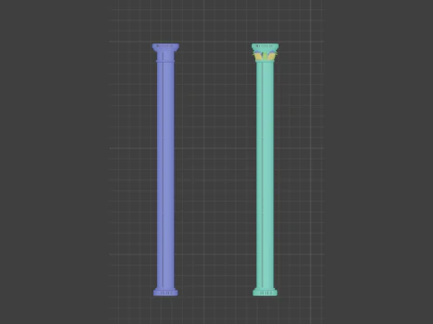 Gothic Column Collection 3D Model