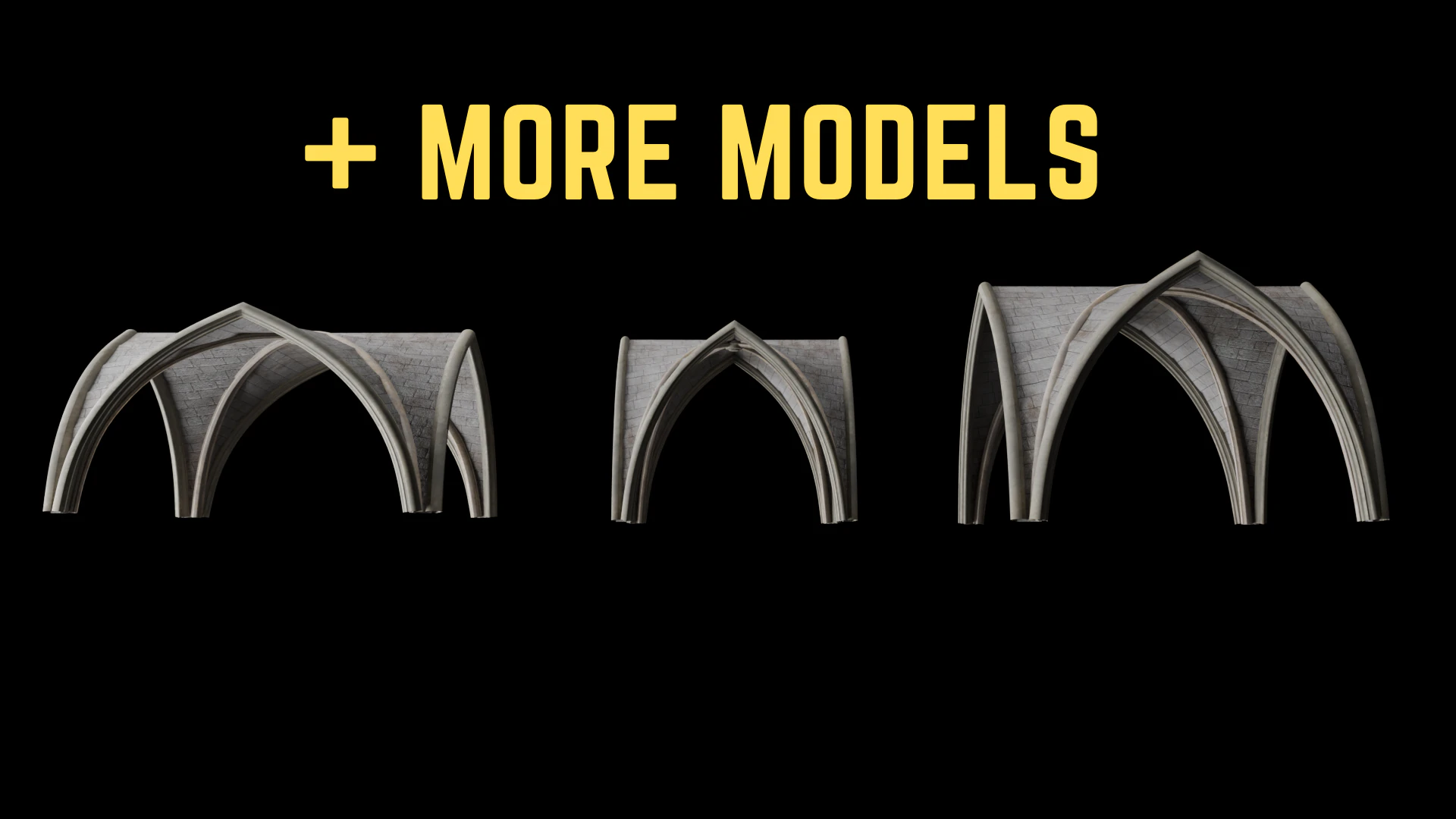 Gothic Vault Collection 3D Model .c4d .max .obj .3ds .fbx .stl .blend 