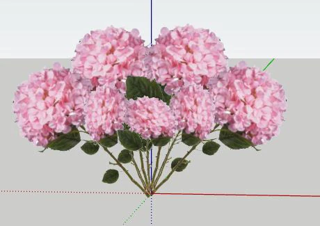 Hydrangea 3D Model .c4d .max .obj .3ds .fbx .stl .blend 